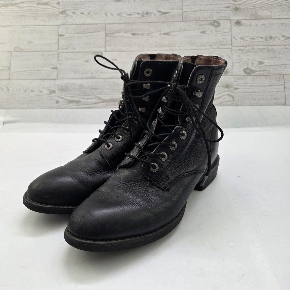 Ariat Roper Boots Womens Size 6 B Black Leather Western Ankle Boots Lace Up